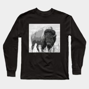 Wild Buffalo - American Bison Long Sleeve T-Shirt